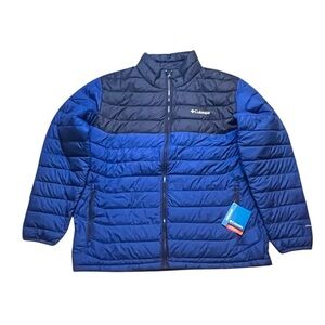 Columbia Men’s XXL Powder Lite Il Jacket Omni Heat Zippered Pockets Puffer Blue